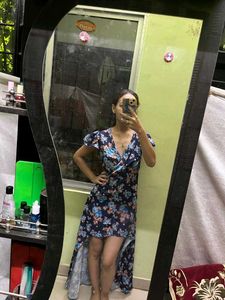 Floral Print High-Low Dress