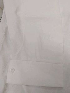 Printed White Top and black cargo
