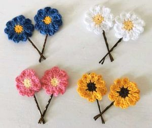 Handmade Crochet Flower Hair Pins