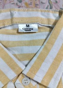 Men's Striped Short Sleeve Shirt SIZE-M(38)