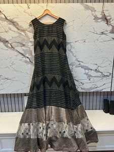 Full Flare Pure Cotton Gown Dress Bust- 36