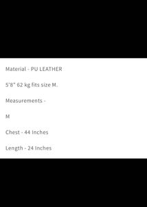 Men’s poloize Leather Jacket