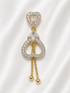 Elegant Heart Drop Earrings