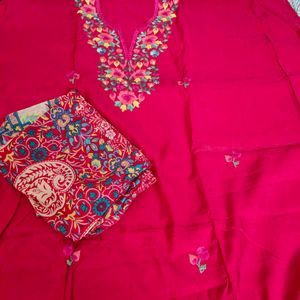 Elegant party wear unstiched dress material, suit