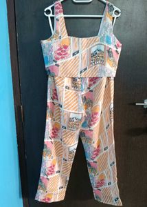 Patterned Co-ord Set Top & Pants