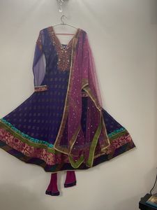 Purple Anarkali Suit