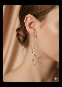 BRASS Spiral Dangle Earrings