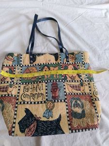 Tote Bag with Dog Print