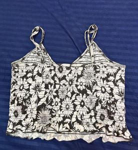 Floral Smocked Crop Top (XS-S)