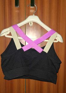 Stylish Purple Strap Sports Bra