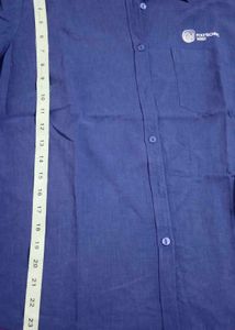 ZARA Blue Short Sleeve Button-Up Shirt