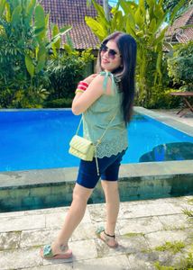 Boho Print Jumpsuit, top and shorts s