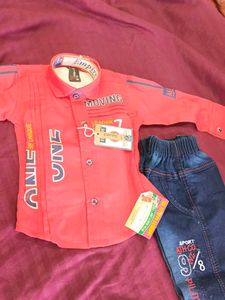 New Kids Outfit: Shirt &amp; Jeans Set