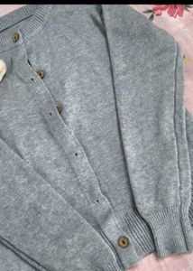 Gray Knit Cardigan