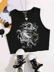 dragon print top