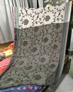 Vibrant Pink Black Saree