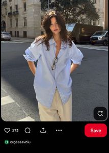 Stripped blue shirt