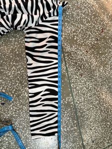 Zebra Print Tie-Up Long Sleeve Top