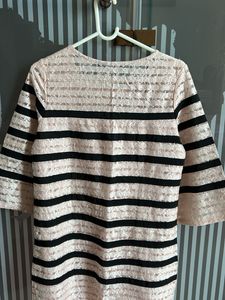 Chic Striped Lace Dress