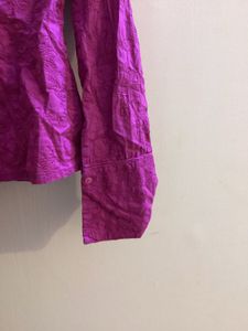 Rare: Promod Pink Embroidered Blouse