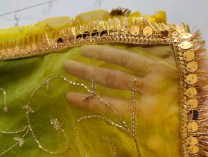 Beautiful Ombre Green Yellow saree