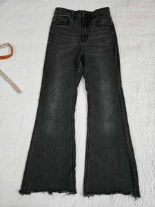 Flared Black Denim Jeans waist 26/28