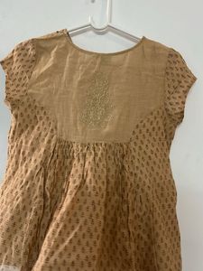 Boho Print Short Sleeve Kurta Top