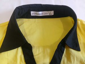 Y2K Yellow Black Top