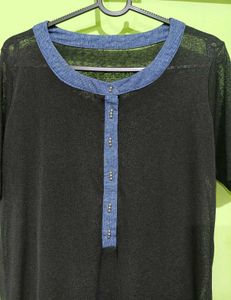 Sheer Black T-Shirt Dress