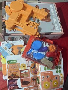 Orange Kitchen Pretend Play Toy Set