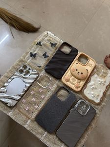 combo of 8  I phone 16 pro covers Assorted Cute Ph