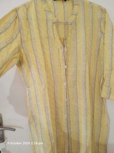 Yellow Striped Kurta