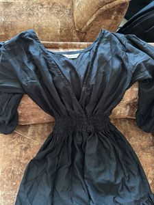 Elegant Black Tiered Midi Dress