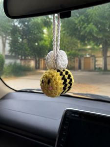 Crochet Bee Car Charm 🐝