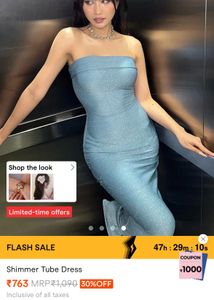 Elegant Blue Strapless Maxi Dress