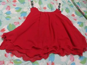 Chic Red Ruffled Cami Top