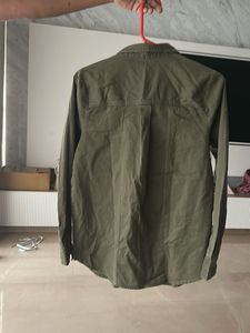 Olive Green Button-Down Shirt