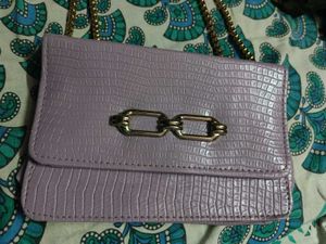 Stylish Lavender Chain Sling Bag