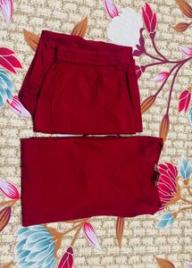 Beautiful Red ethnic Co-ord set