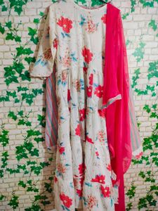Floral Print Set with Dupatta