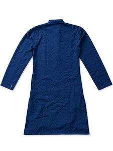 Men's Royal Blue Chikankari Kurta