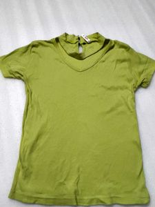 Lime Green V-Neck T-Shirt