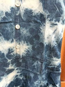 Tie-Dye Denim Midi Dress
