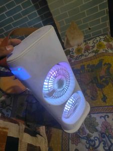 Portable Mini Fan with LED Lights