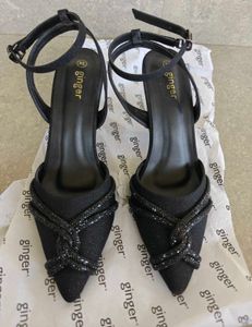 New Elegant Black Stiletto Heels