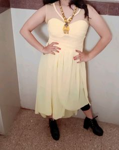 Yellow Beautiful One Piece Dress ❤
