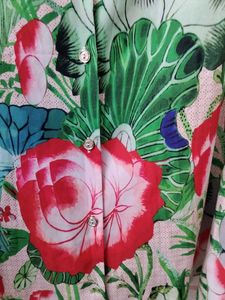Boho Floral Print Button-Up Shirt