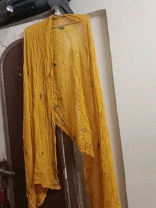 Yellow Embroidered Kurta