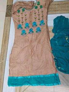 Embroidered Kurta with Dupatta