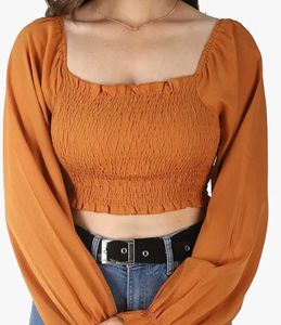 Mustard Ruched Top